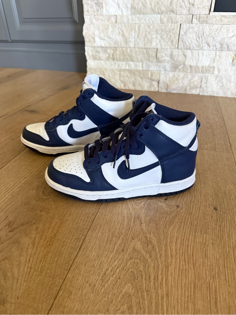 Nike Navy Dunks High-Top Sneaker - Picture 3 of 6